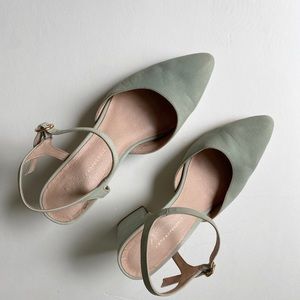 Anthropologie suede heels